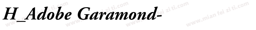 H_Adobe Garamond字体转换